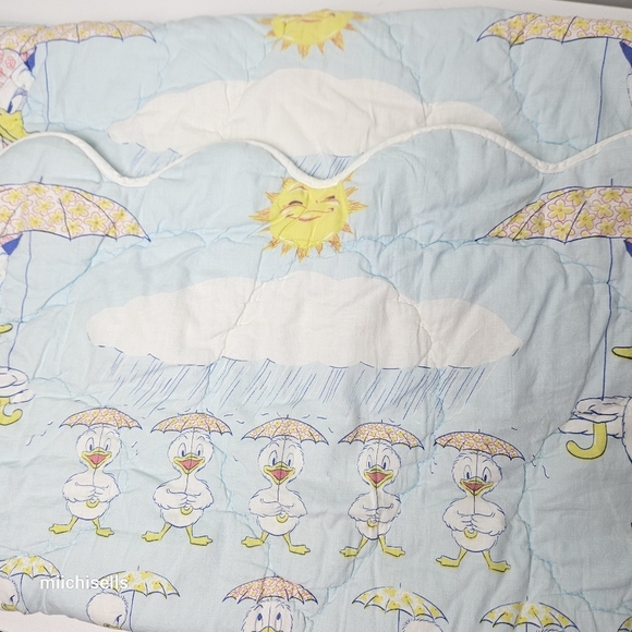Vintage Baby Crib Blanket/duvet 1960s Print - Picture 4 of 5